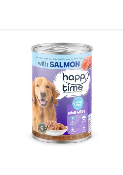 Yetişkin Köpekler Için Somonlu Konserve 12 x 400 gr