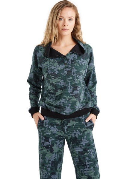 Kadın Sweatshirt 60472 - Desenli
