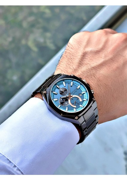 Krom Renk Çelik Kordon Erkek Kol Saati 13906.03 fiyatları