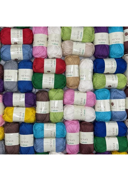 Calinia Merserize Pamuk Örgü Ip, Dantel Ipliği, Tığ Ipi, Dantel Ipi Giza Mısır Pamuğu Merserize Ip indirimleri