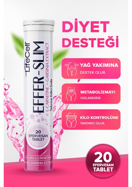 Effer Slim - 20 Adet Efervesan Tablet