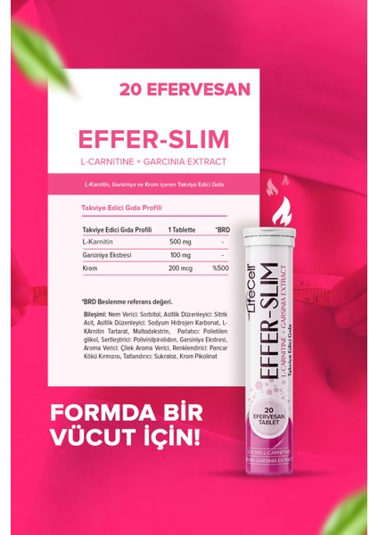 Effer Slim - 20 Adet Efervesan Tablet