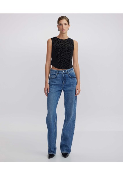 Wide Leg Fit Jean Pantolon