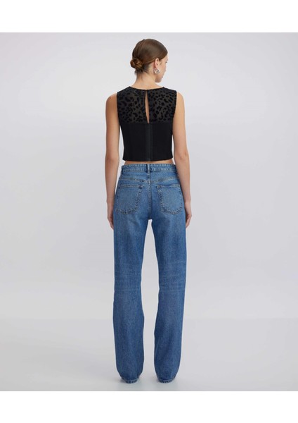 Wide Leg Fit Jean Pantolon