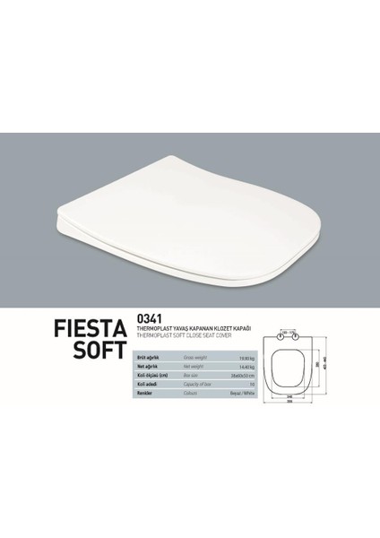 Fiesta Thermoplast Yavaş Kapanır Klozet Kapağı
