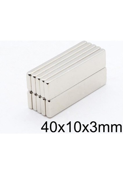 40X10X3MM Neodyum Güçlü Mıknatıs - Neodim Magnet