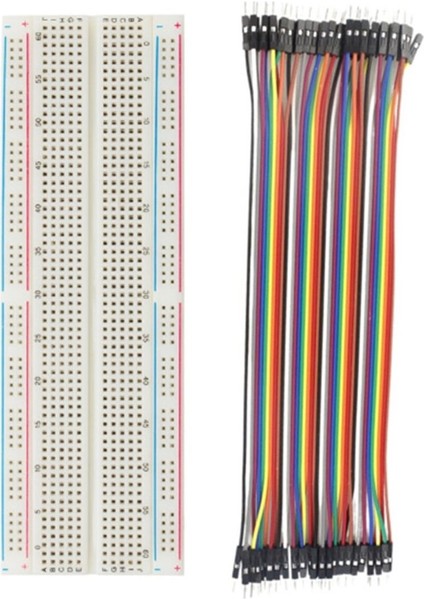 2'li Set: 830 Pin Breadboard 40 Pin Erkek-Dişi Jumper Kablo