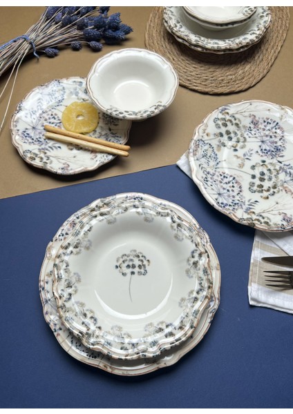 Kadıkızı Triana 24 Parça 6 Kişilik Fine Stoneware Yemek Takımı