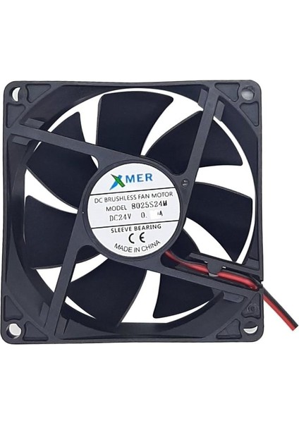 80X80X25MM 24V 0.20A 2p Xmer Fan