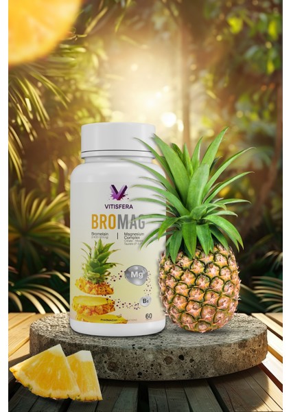 BroMag Bromelain Magnezyum Kompleks - Vitamin B6 60 Tablet