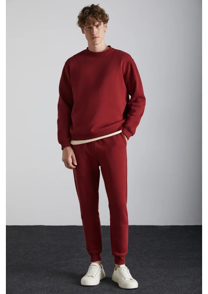 Adams Erkek Bordo Sweatshirt