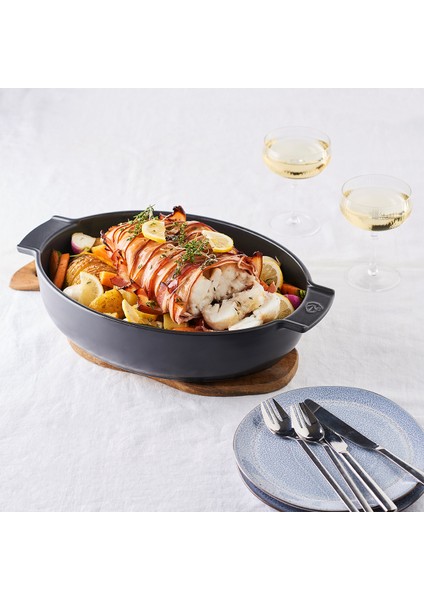Appolia Oval Fırın Kabı Siyah 31 cm