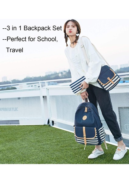 Unisex Çanta Seti (Laptop Bölmeli Sırt Çantası, Çapraz Çanta, Telefon Çantası) Gri SRT8893-1 fiyatları