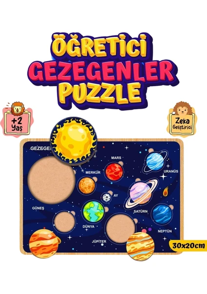 212 Toyzz 212TOYZZ Solar Sistem Gezegenler Eğitici Bultak Yapboz Puzzle