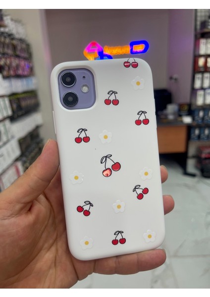 Iphone 11 Desenli Lansman Kılıf Beyaz