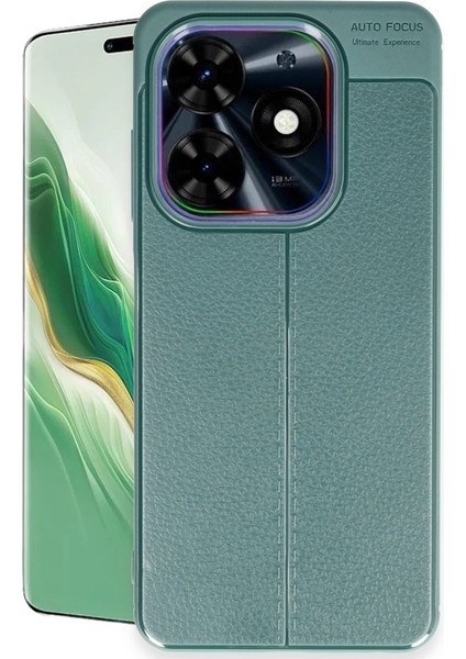 Tecno Spark 20 Kılıf Niss Deri Desen Silikon
