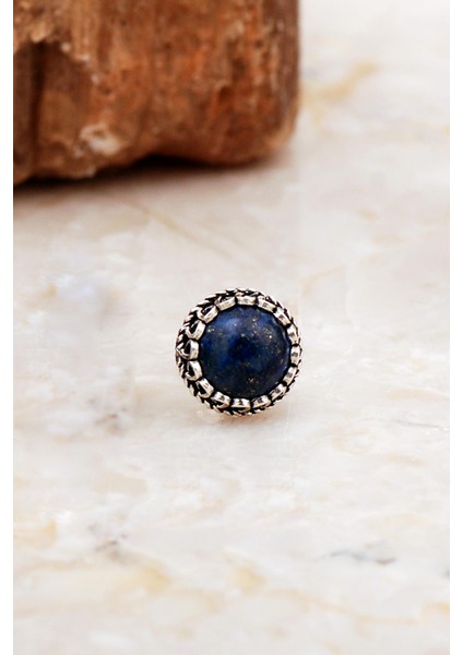 Lapis Lazuli Taşlı Mini Elişi Yuvarlak Gümüş Küpe 6994 fiyatları