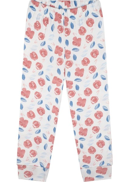 Suluboya Çiçek Uzun Kollu Pijama Takımı modelleri