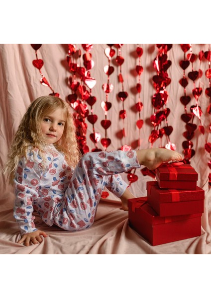 Suluboya Çiçek Uzun Kollu Pijama Takımı indirimleri