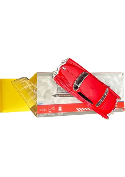 Çek Bırak Kapıları Açılır Metal Klasik 1953 Kırmızı Cadillac Model Araba 1:36 Ölçek modelleri