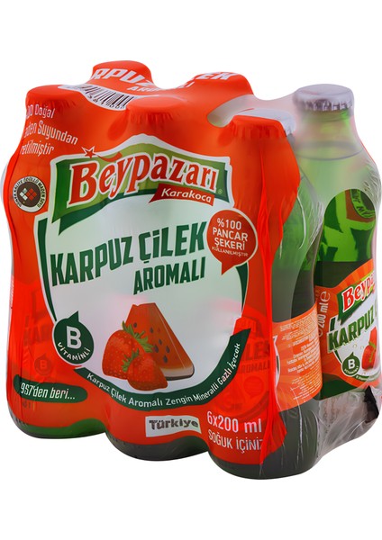 Maden Suyu Karpuz & Çilek Aromalı 200 Ml. 24'lü Paket