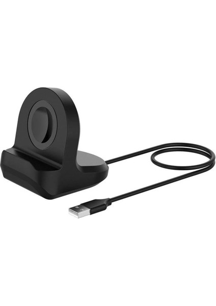 Samsung Galaxy Watch 4 (46MM) USB Şarj Kablosu + Silikon Şarj Standı Tutucu