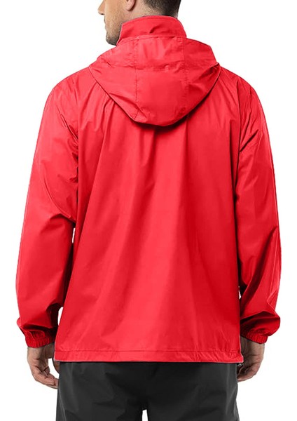 Erkek Pro Hafif Kapüşon Yakada Gizli Iç Astarlı Kolay Paket Rüzgarlık Yağmurluk fiyatları