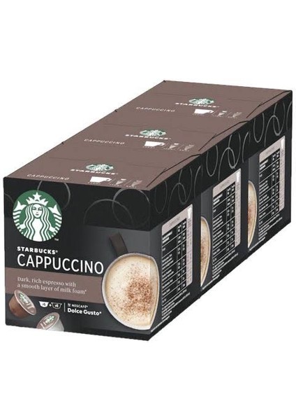Cappuccino 12*3kutu Kapsül Dolce Gusto Makineai Içindir
