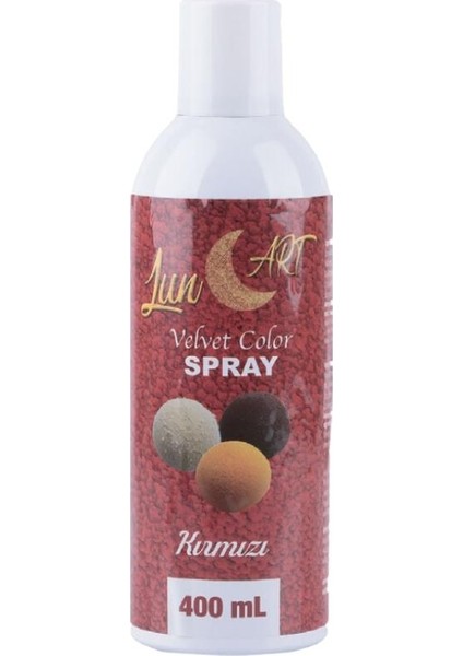 Lunart Sprey Kadife ( Velvet ) Kırmızı Boya 400 ml