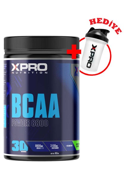 Xpro Nutrition Xpro Bcaa 8800 Powder 450 gr - Yeşil Elma Aromalı