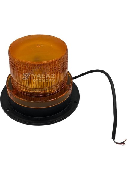 8V-110V Çakar Flaş Lamba Ledli Kablolu Turuncu
