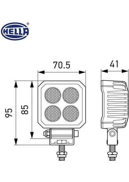 10V-30V Çalışma Lambası (Off-Road) 24W 5700K 1700 Lümen (Geniş Açı) (4 Ledli) (70.5 x 95 Mm) fiyatları