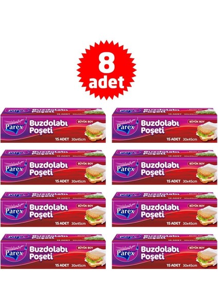 Büyük Büyük Boy Buzdolabı Poşeti- 8 Adet