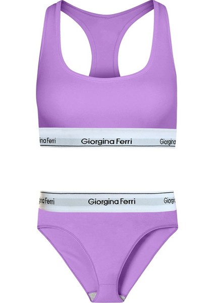 Giorgina Ferri 2’li Set Kadın Günlük Kullanıma Uygun Spor Bralet + Slip Külot Elsa