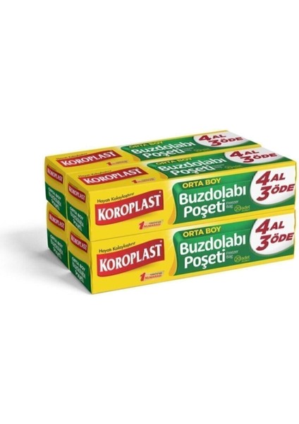 Orta Buzdolabı Poşeti 4 Al 3 Öde Orta Boy 80 Li