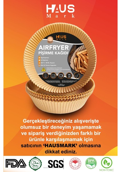 Airfryer Pişirme Kağıdı 120 adet 20 cm fiyatları