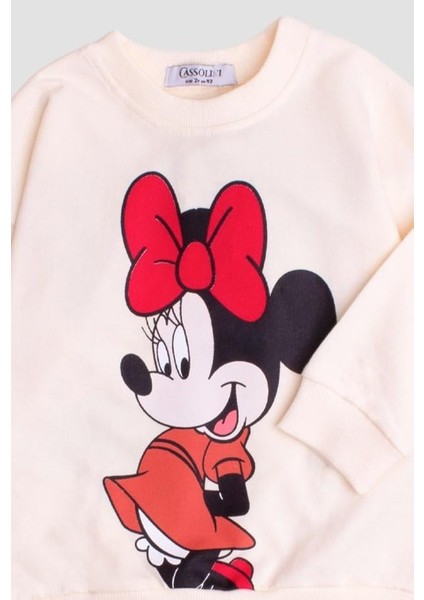 Minnie Mause Büyük Baskılı Oversize Alt Üst Çocuk Çocuk Eşorfman Takımı fiyatları