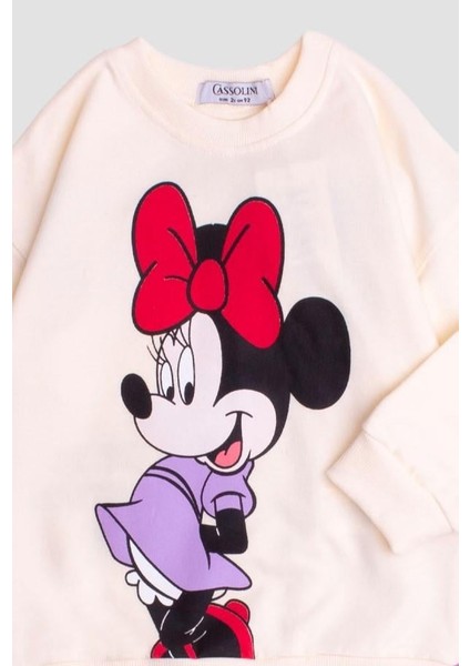 Minnie Mause Büyük Baskılı Oversize Alt Üst Çocuk Çocuk Eşorfman Takımı fiyatları