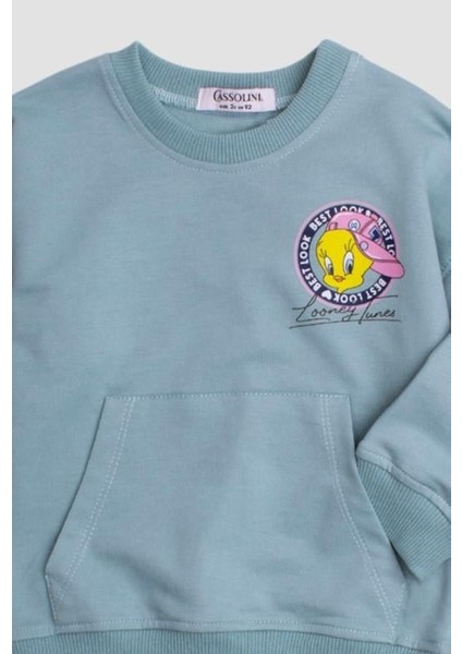 Tweety Lones Tunes Baskılı Oversize Alt Üst Çocuk Çocuk Eşorfman Takımı fiyatları