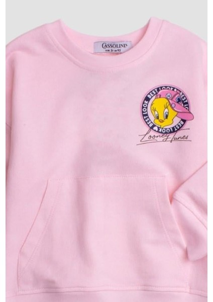 Tweety Lones Tunes Baskılı Oversize Alt Üst Çocuk Çocuk Eşorfman Takımı fiyatları
