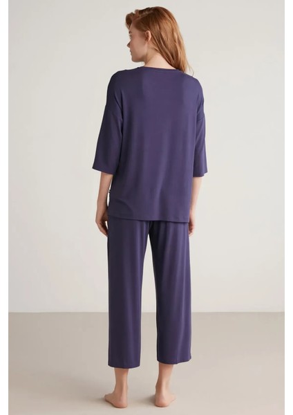 Yumuşak Dokulu Truvakar Kol Kadın Pijama Takım W602 fırsatları