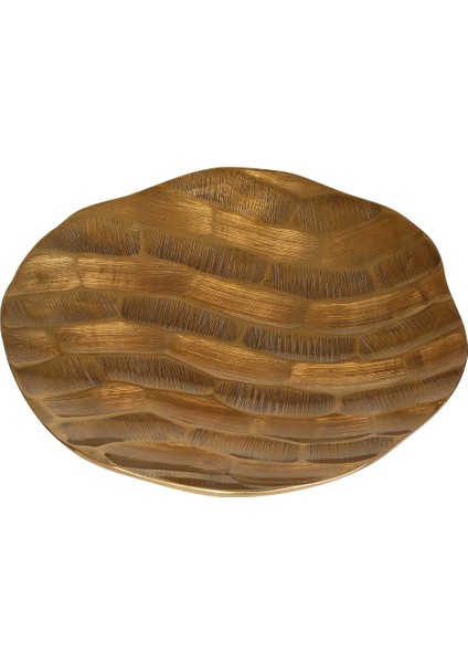 Antik Dekoratif Tabak Gold 30X30X3 cm AK.JB0185