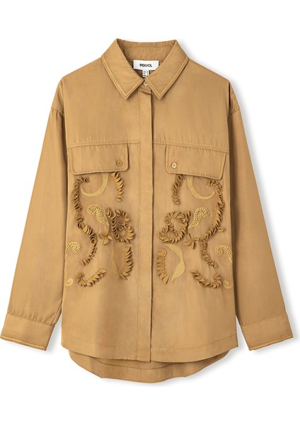 Işlemeli ve Nakışlı Gömlek Ceket modelleri