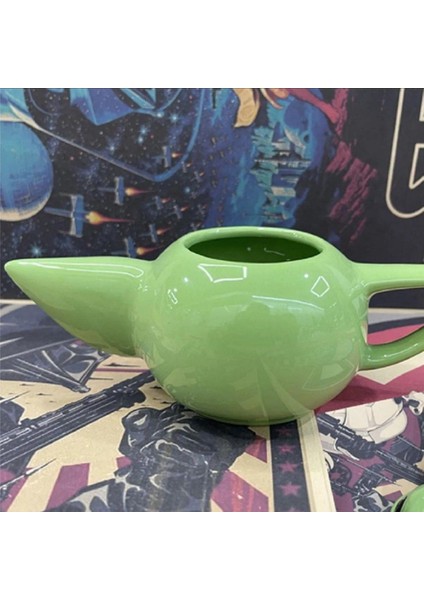 Star Wars Mandalorian The Child Grogu Baby Yoda Figürlü 3 Boyutlu Porselen Kupa Mug Kahve Bardak