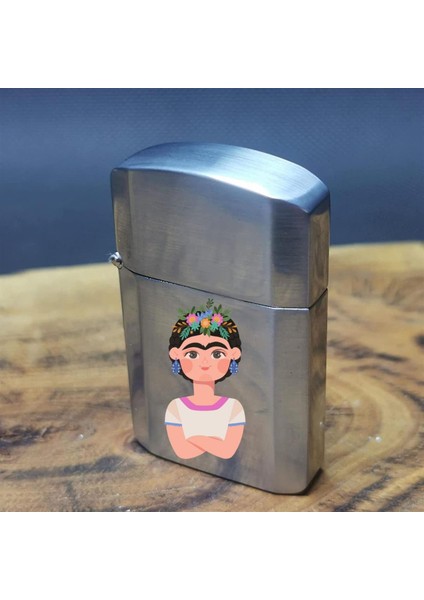 Kişiye Özel Frida Kahlo Lotus Çakmak Gümüş indirimleri