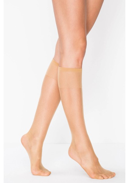 Ten Parlak Fit 15 Den Ince Burnu Dayanıklı Rahat Lastikli Pantolon Çorabı 57