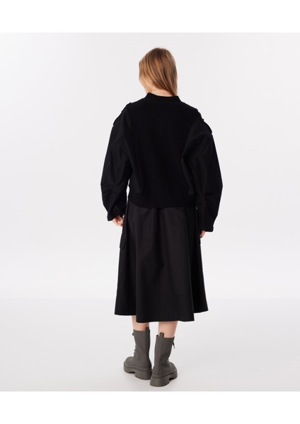 Kumaş Mıx Patch'li Hırka