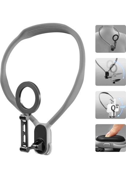 iPhone 16 15 14 13 Pro Max Için Montajı El Serbest Pov/vlog Esnek Spor Tutucu Boyun Telefon Tutacağı fiyatları
