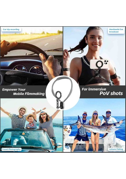 iPhone 16 15 14 13 Pro Max Için Montajı El Serbest Pov/vlog Esnek Spor Tutucu Boyun Telefon Tutacağı modelleri