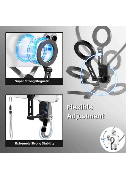 iPhone 16 15 14 13 Pro Max Için Montajı El Serbest Pov/vlog Esnek Spor Tutucu Boyun Telefon Tutacağı fırsatları